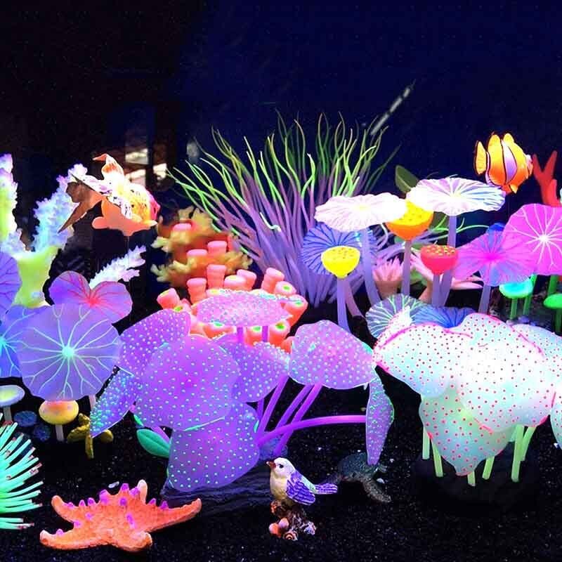 Aquarium Plant Design - 50/75/100CM Linh Hoạt Hải Quỳ Silicone