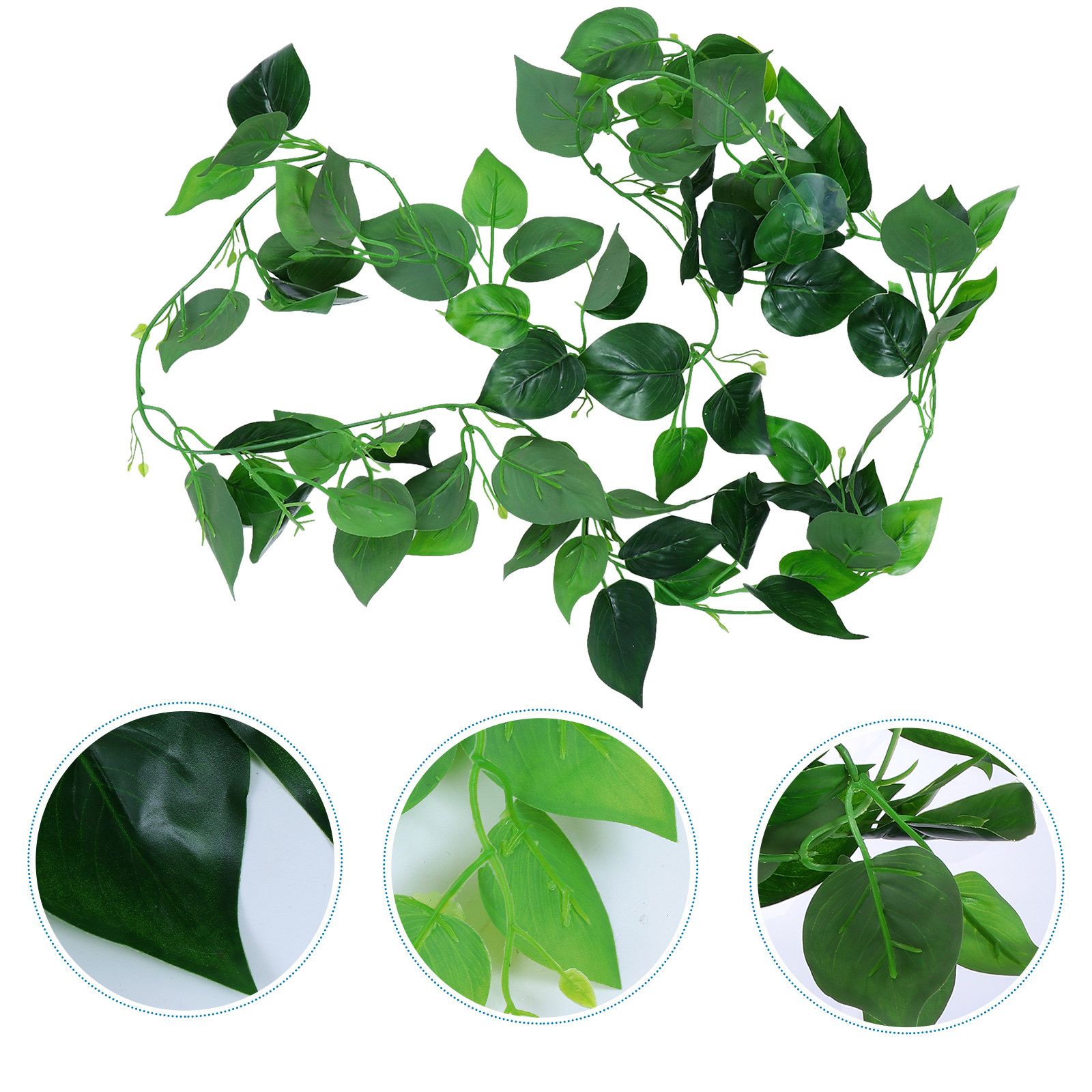 Aquarium Plant Vine - Artificial Vine Plant Simulation Leaves for