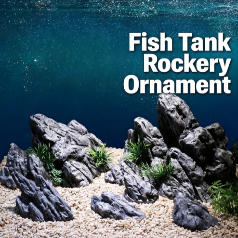 Aquarium Planted Background - Aquarium Decor Simulation Stone Rockery Landscape