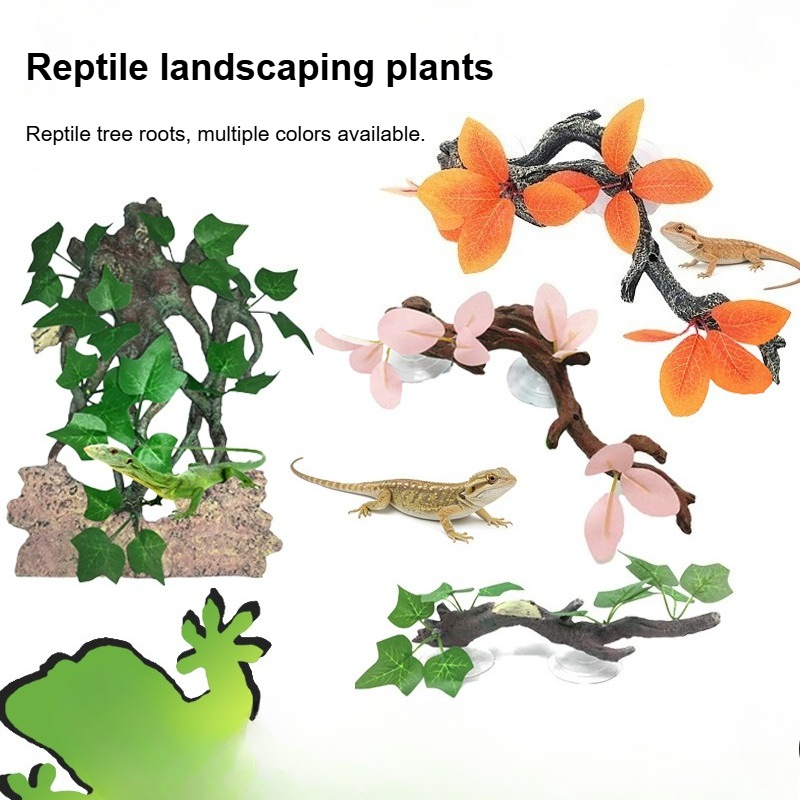 Aquarium Plant Vine - Artificial Reptile Terrarium Plant Decor Resin