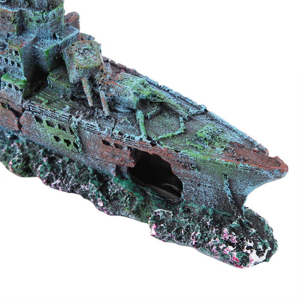 Aquarium Planted Background - Resin Simulation Resin Hide Boat Landscaping