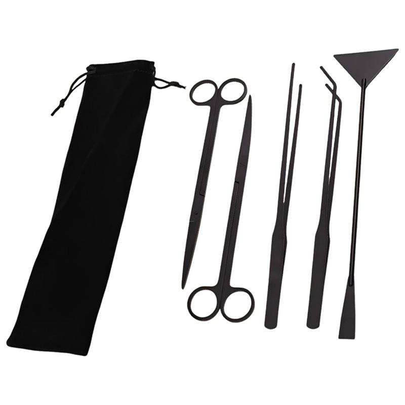 Planted Aquarium With Sand - IALJ-Long Black Stainless Steel Aquascaping Tool