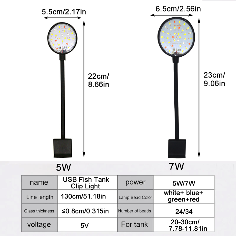 USB Aquarium LED Lamp Fish Tan - đánh giá và giá Aquarium Plant Design