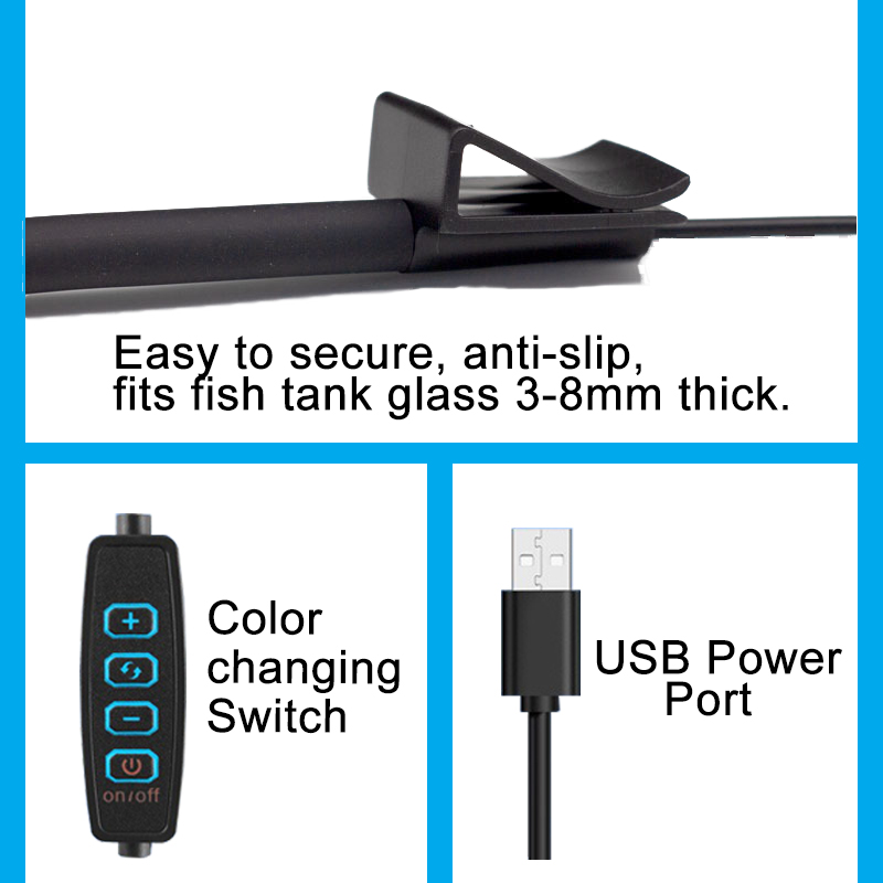USB Aquarium LED Lamp Fish Tan - đánh giá và giá Aquarium Plant Design