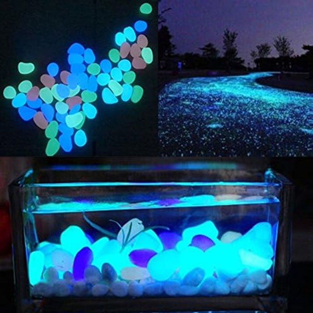 Fish Tank Rocks Glow Blue Pebb - đánh giá và giá Aquarium Plants Book