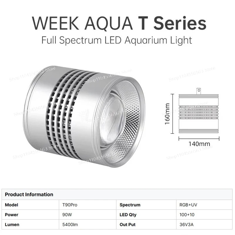 T90 PRO 90W RGB+UV LED Aquariu - đánh giá và giá Planted Aquarium Uv Light