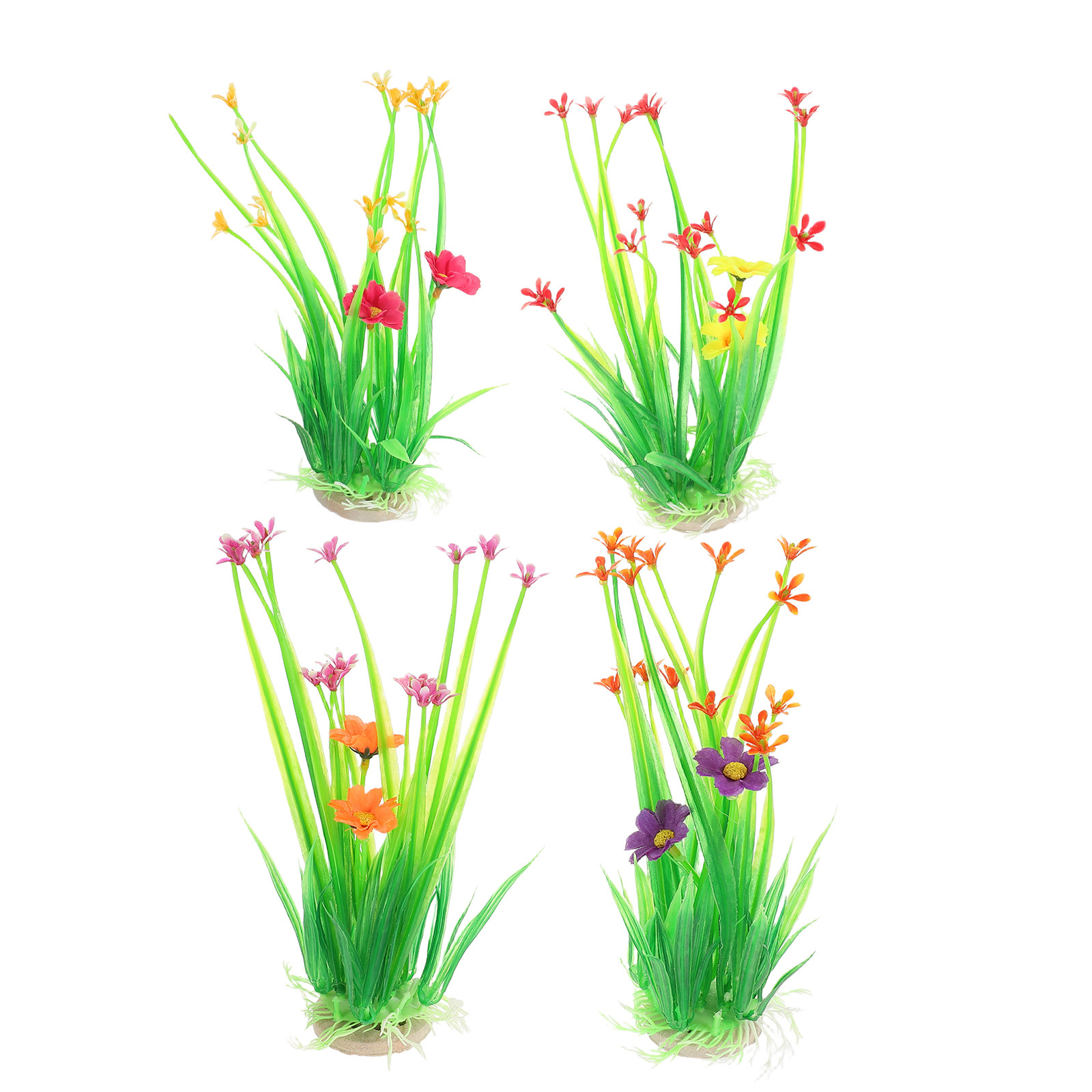 4pcs Artificial Aquarium Plant - đánh giá và giá Planted Aquarium With Sand